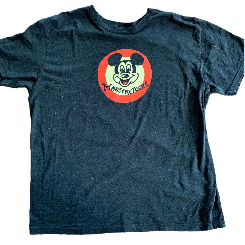 Disney Parks Mouseketeers Graphic T-Shirt Charcoal Gray & Red Women’s XXL